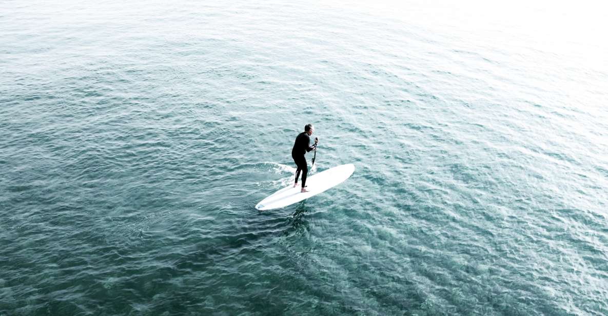 Los Cristianos : 1 Hour of Paddle surf Rental - The 1-hour bay route: safe areas, corners, and Guaza cliffs