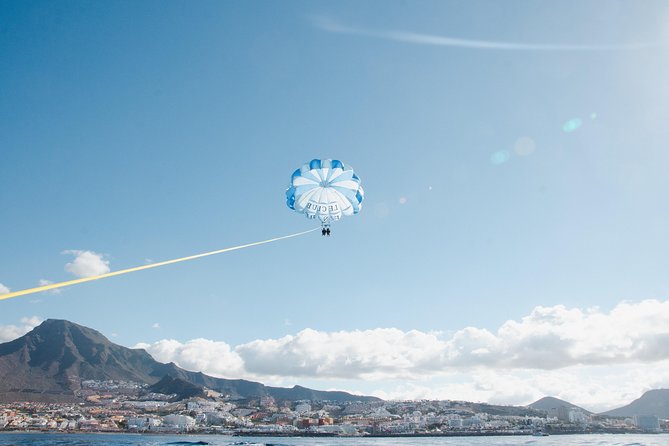 Parascending in Tenerife - Where you launch: Los Cristianos harbour to El Duque beach