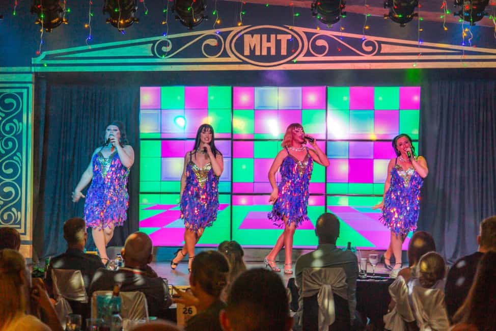 Tenerife: MHT - Music Hall Tavern Comedy Drag Dinner Show - What the Show Is Like: Singing, Dance, and Comedy That Moves Fast