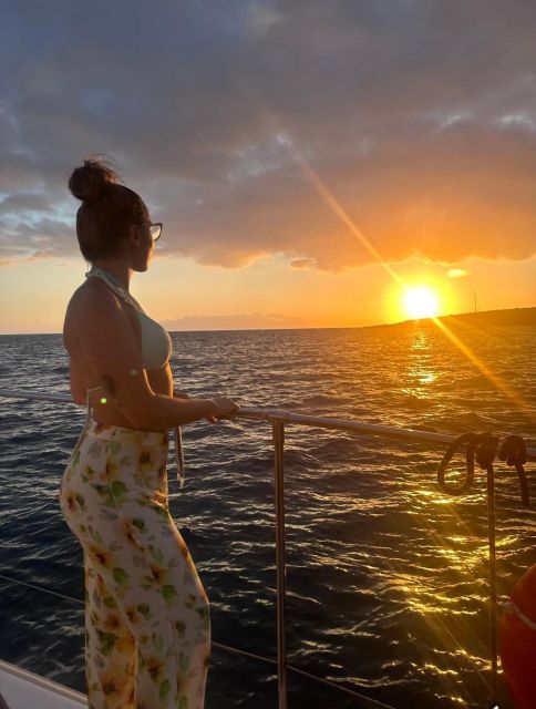 Tenerife: Sunset Catamaran Tour with Transfer, Buff & Drinks - Whale Spotting Off Tenerife’s Coast: What the Hunt Is Like