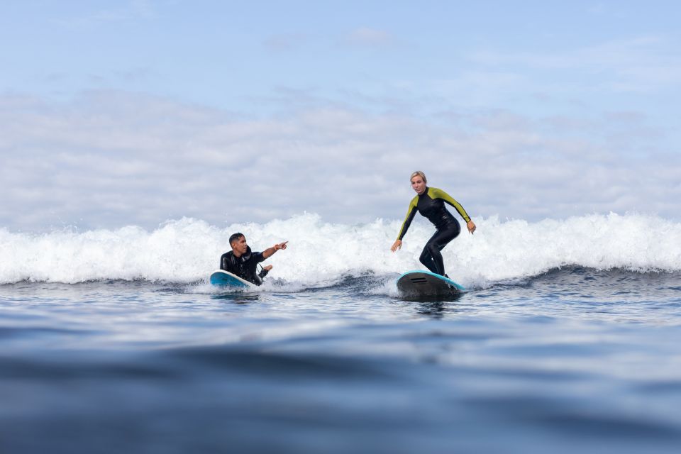 Tenerife: Surf Lesson at Playa de Las Americas - English or Spanish coaching: small group attention you can feel