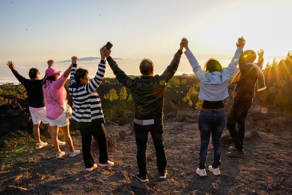 Tenerife: Teide National Park Sunset & Stargazing Tour - Viewpoint stop: sunset above the cloud layer